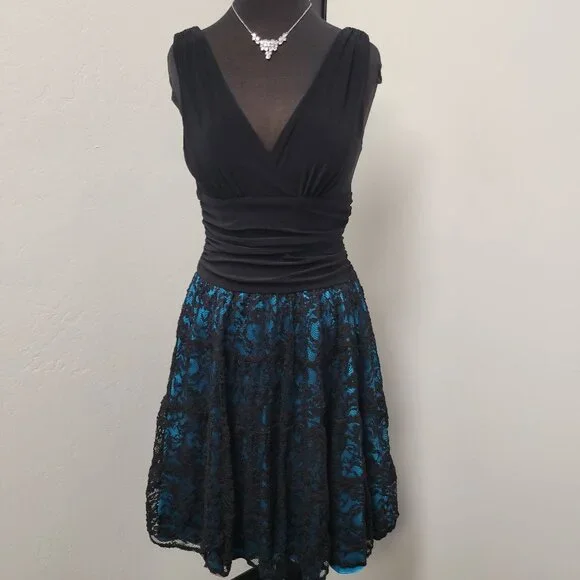 blue lace dress outfit Navy Blue Lace Homecoming Dresses Off the Shoulder Beaded Hoco Dress ARD1557